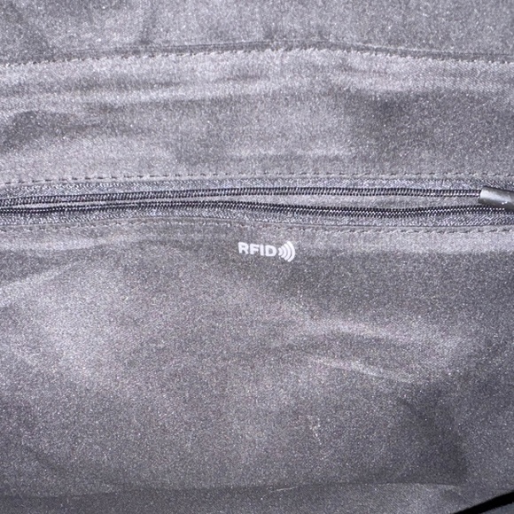 Tracker Quilted Tote Bag, Airline Personal Item, RFID inside pocket, Chartreuse - Picture 9 of 11